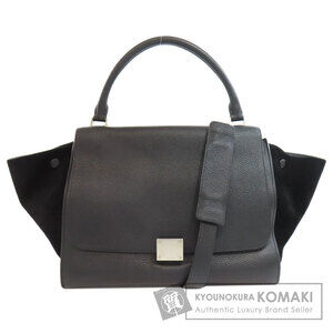 Celine Trapeze 2way Calfskin Leather Shoulder bag leather